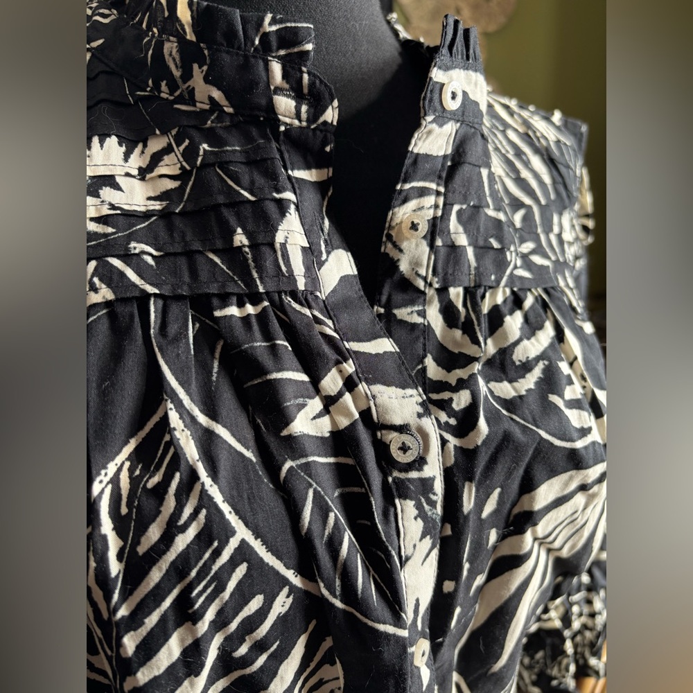 Karl Lagerfeld Paris Tropical Leaves Dress Size 16 - Picture 3 of 8
